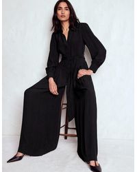 Boden - Button Up Palazzo Jumpsuit - Lyst