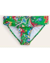 Boden - Levanzo Fold Bikini Bottoms Kelly Green, Paisley Azure - Lyst