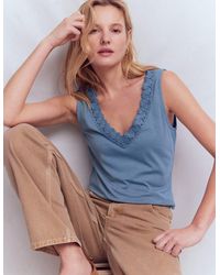 Boden - Supersoft V Neck Trim Vest - Lyst