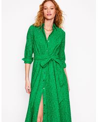 Boden - Amy Broderie Midi Shirt Dress - Lyst