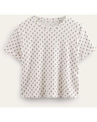 Boden - Printed Linen T-shirt - Lyst