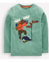 Boden - T-Shirt Imprimé À Manches Longues-Élan Explorateur Bleu Huile - Lyst