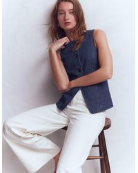 Boden - Denim Waistcoat - Lyst