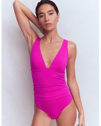 Boden - Mykonos Deep V Swimsuit - Lyst