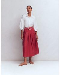 Boden - Valentina Linen Skirt - Lyst
