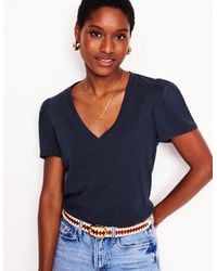 Boden - Sophie V-Neck Slub T-Shirt - Lyst