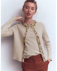 Boden - Embellished Crop Cardigan - Lyst