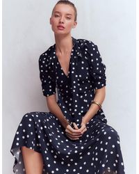 Boden - Ruffle Collar Midi Dress - Lyst