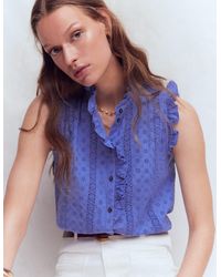 Boden - Isabel Sleeveless Broderie Top - Lyst