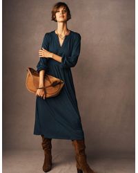 Boden - Maddie Picot Trim Midi Dress - Lyst