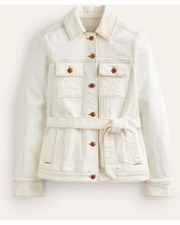 Boden - Belted Denim Jacket - Lyst