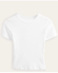 Boden - Crew Neck Rib T-shirt - Lyst