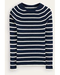Boden - Effie Sparkle Stripe Sweater Navy, Ivory Stripe - Lyst