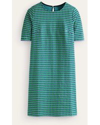 Boden - Ivy Jacquard Jersey Dress Bright Green, Terrace Geo - Lyst