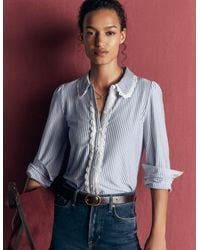 Boden - Lace Frill Blouse - Lyst