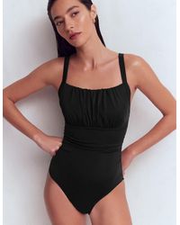 Boden - Skiathos Ruched Panel Swimsuit - Lyst