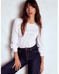 Boden - Smocked Cuff Supersoft Top - Lyst