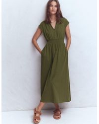 Boden - Alba Smocked Jersey Midi Dress - Lyst