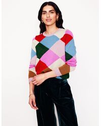 Boden - Pull À Motif Argyle Scintillant-Arc-En-Ciel Multi, Losanges - Lyst