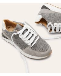 Boden Classic Trainers Marl Melton/ Suede - Grey