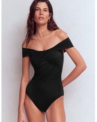 Boden - Bardot Wrap Swimsuit - Lyst