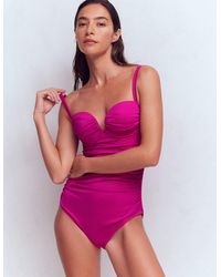Boden - Pleated Cup Swimsuit - Lyst