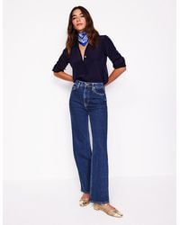 Boden - Jeans Mit Hohem Bund Und Geradem, Weitem Bein-De_D9_Colour Translations_Test066 - Lyst