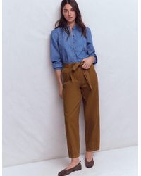 Boden - Belted Barrel Leg Trousers - Lyst
