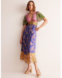 Boden - Empire Ruched Maxi Dresscashmere Rose, Wild Paisley - Lyst
