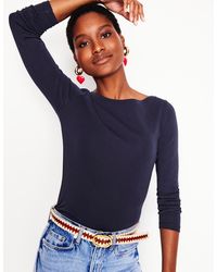 Boden - Essential Boat-neck Jersey Top - Lyst