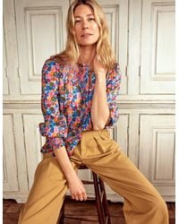Boden - Effie Gesmokte Bluse-Bunt, Malkasten Blümchen - Lyst