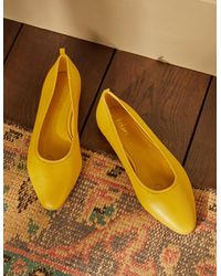 Boden Almond Toe Ballerinas - Yellow
