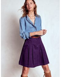 Boden - Pleated Cord Skirt - Lyst
