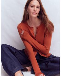 Boden - Emilia Cotton Crew Cardigan - Lyst
