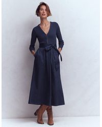 Boden - Long Sleeve Mix Media Dress - Lyst