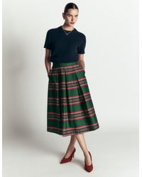 Boden - Verity Cotton Midi Skirt-Amazon, Dainty Sprigs - Lyst