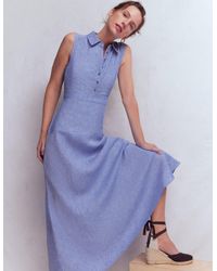 Boden - Erma Drop Waist Linen Dress - Lyst