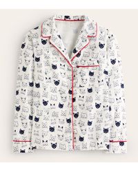 Haut De Pyjama En Coton Brosse Femme Boden en coloris Rouge Lyst