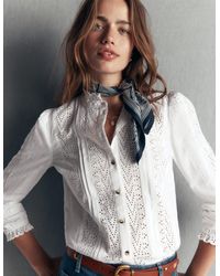 Boden - Cotton Broderie Top - Lyst