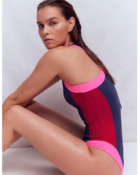 Boden - Sporty High Neck Swimsuit - Lyst