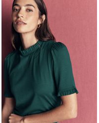 Boden - Supersoft Frill Detail T-Shirt - Lyst