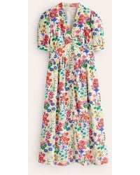 Boden - Elsa Midi Tea Dress Multi, Wildflower Cluster - Lyst