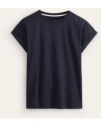 Boden - T-shirt col rond avec manches à revers - Lyst