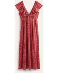 Boden - Tie Back Jersey Maxi Dress Poinsettia, Exotic Tile - Lyst