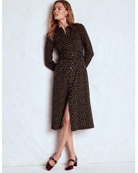 Boden - Anita Long Sleeve Shirt Dress- Painted Dot - Lyst