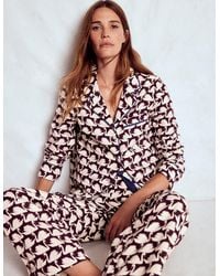 Boden - Brushed Cotton Pyjama Shirt-Winetasting, Geo Swan - Lyst