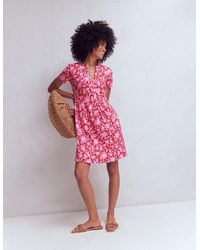 Boden - Naomi Short Sleeve Dress-Strawberry Tart - Lyst