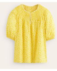 Boden - Easy Stitch Detail Top Passion Fruit, Ditsy Bud - Lyst