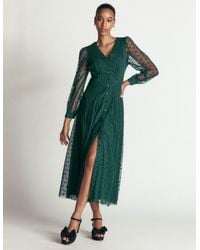 Boden - Pleated Tulle Midi Dress - Lyst