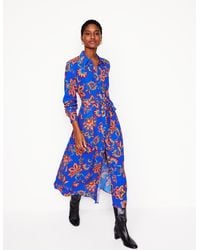 Boden - Kate Midi Shirt Dress Navy, Dotty - Lyst
